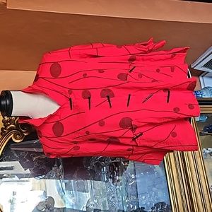 Ali Miles Poppy Print Overpiece/Jacket